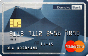 DanskeBank推出的MasterCard，可以取出双币
