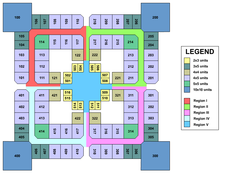 The floorplan of a building